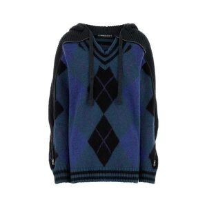 Y/PROJECT Argyle Knit Hoodie Women PRINTED Sweaters & Knitwear